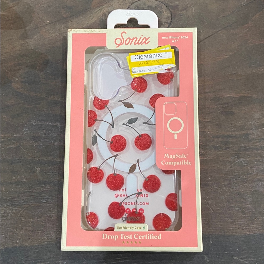 NEW iPhone 16 (6.1”) Sonix “Cherry On Top” Case - Clear